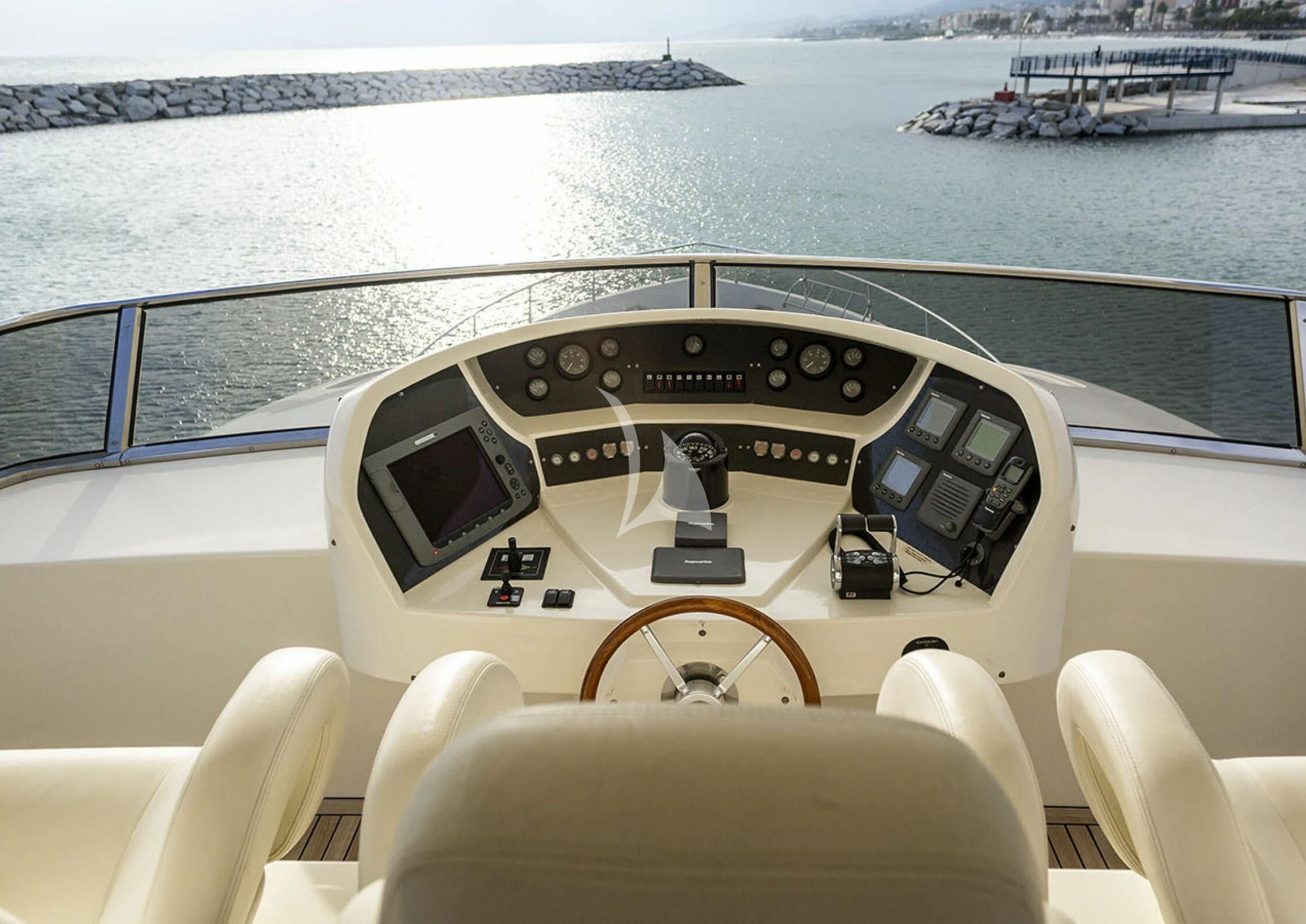 a cockpit of a plane aboard GRACE Yacht for Sale