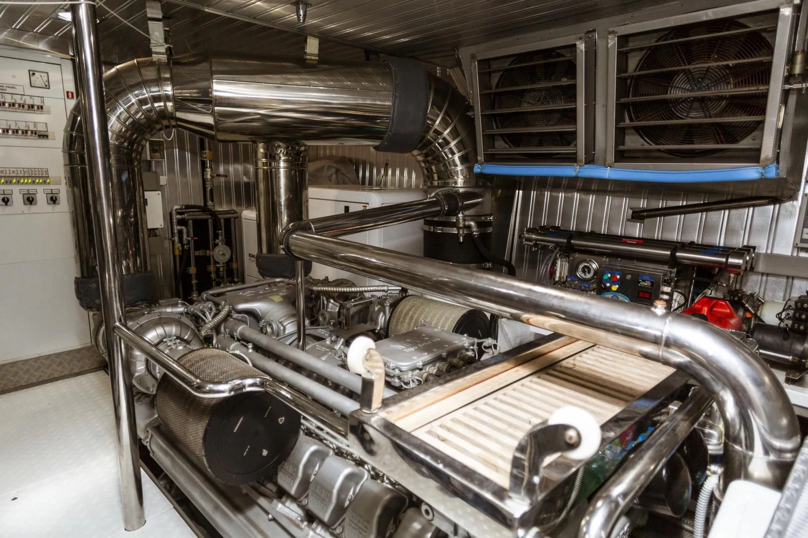 a machine with a large metal pipe aboard GRACE Yacht for Sale