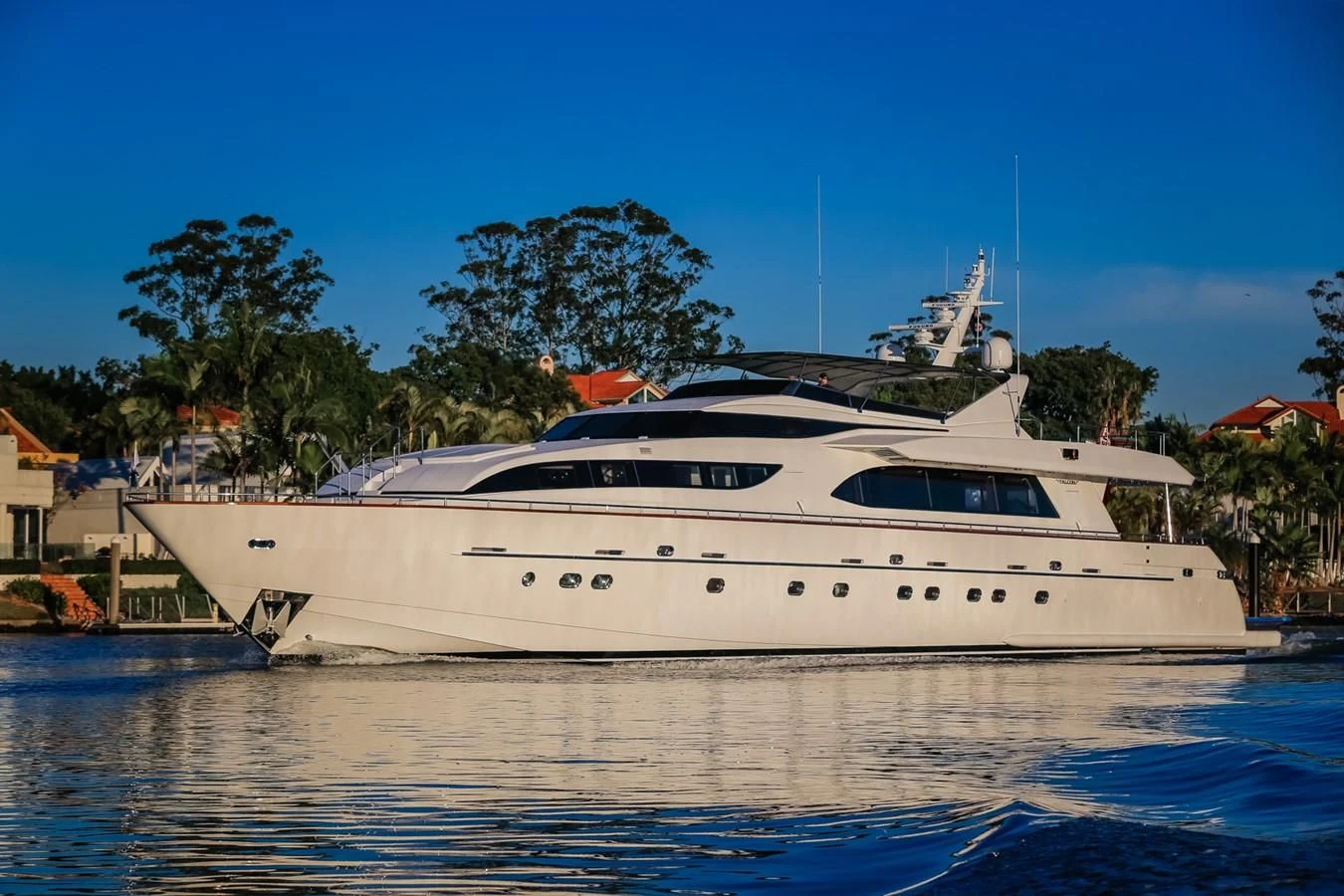 a yacht in the water aboard HUNTER Yacht for Sale
