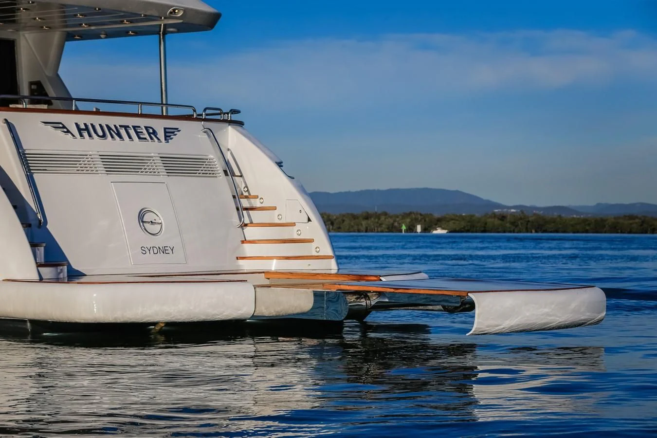 a boat on the water aboard HUNTER Yacht for Sale
