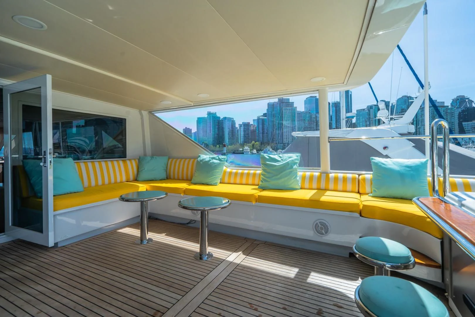 inside of a boat aboard SOVEREIGN LADY Yacht for Sale