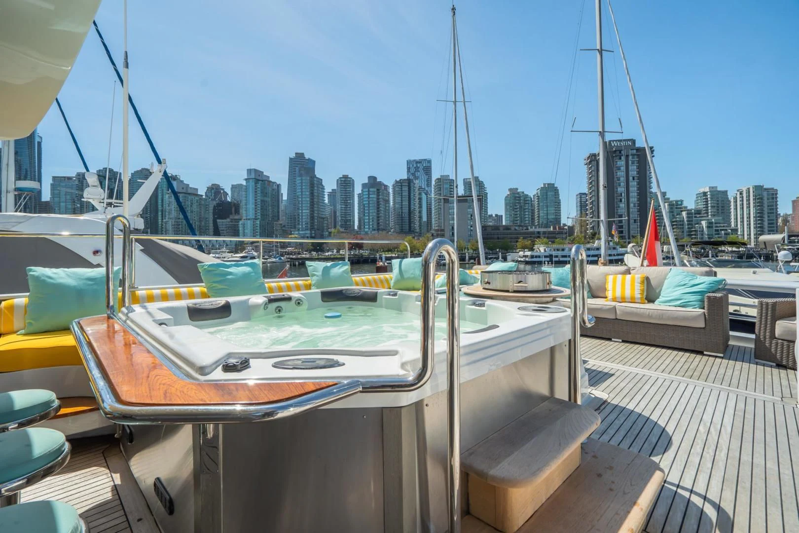 a boat on the water aboard SOVEREIGN LADY Yacht for Sale
