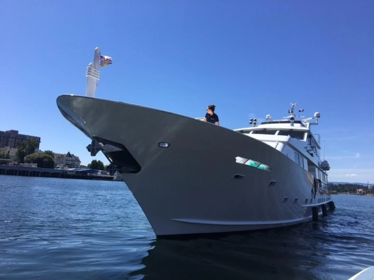 a boat on the water aboard SOVEREIGN LADY Yacht for Sale