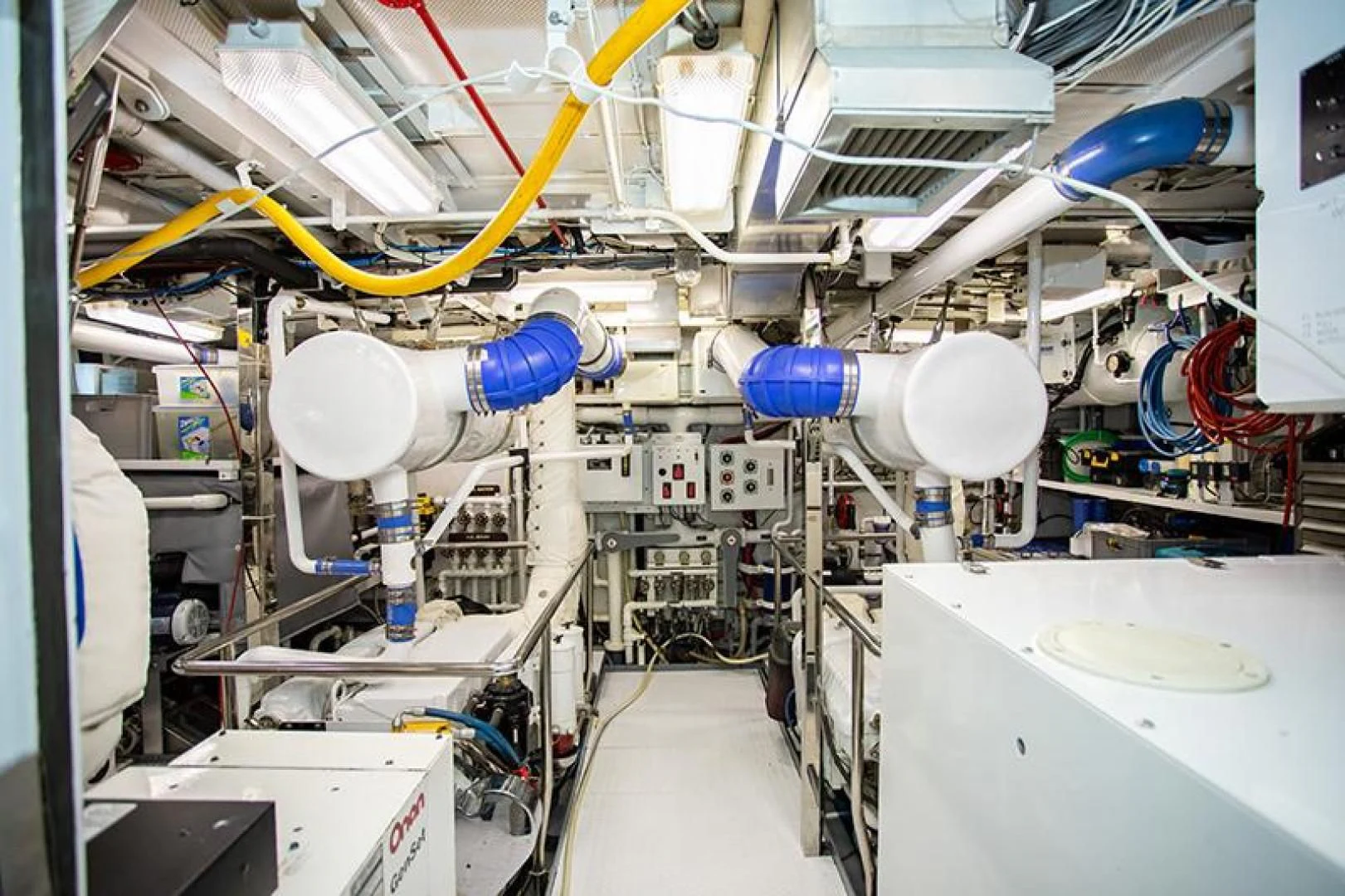 a close-up of a machine aboard SOVEREIGN Yacht for Charter