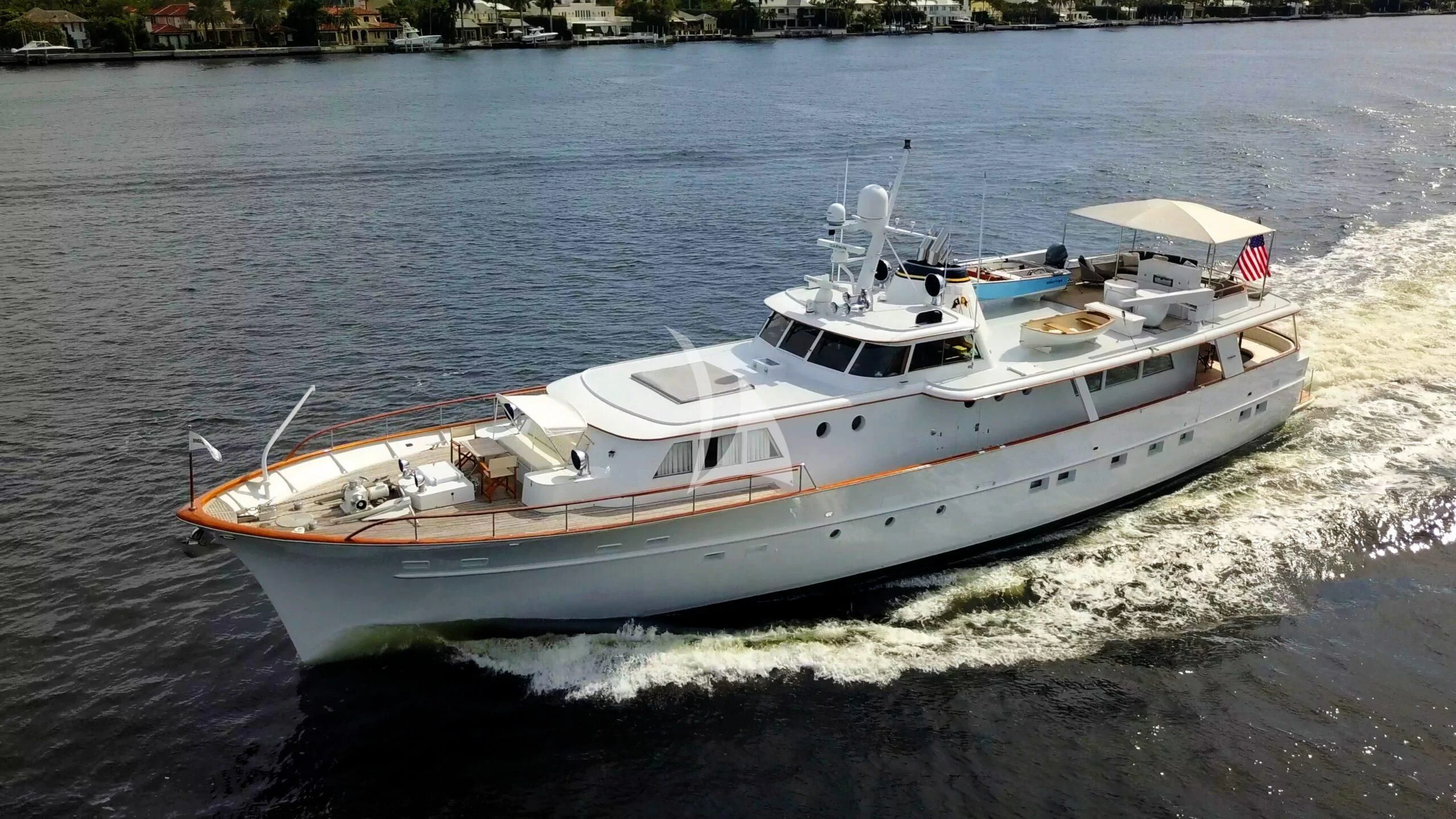 a boat on the water aboard SOVEREIGN Yacht for Charter
