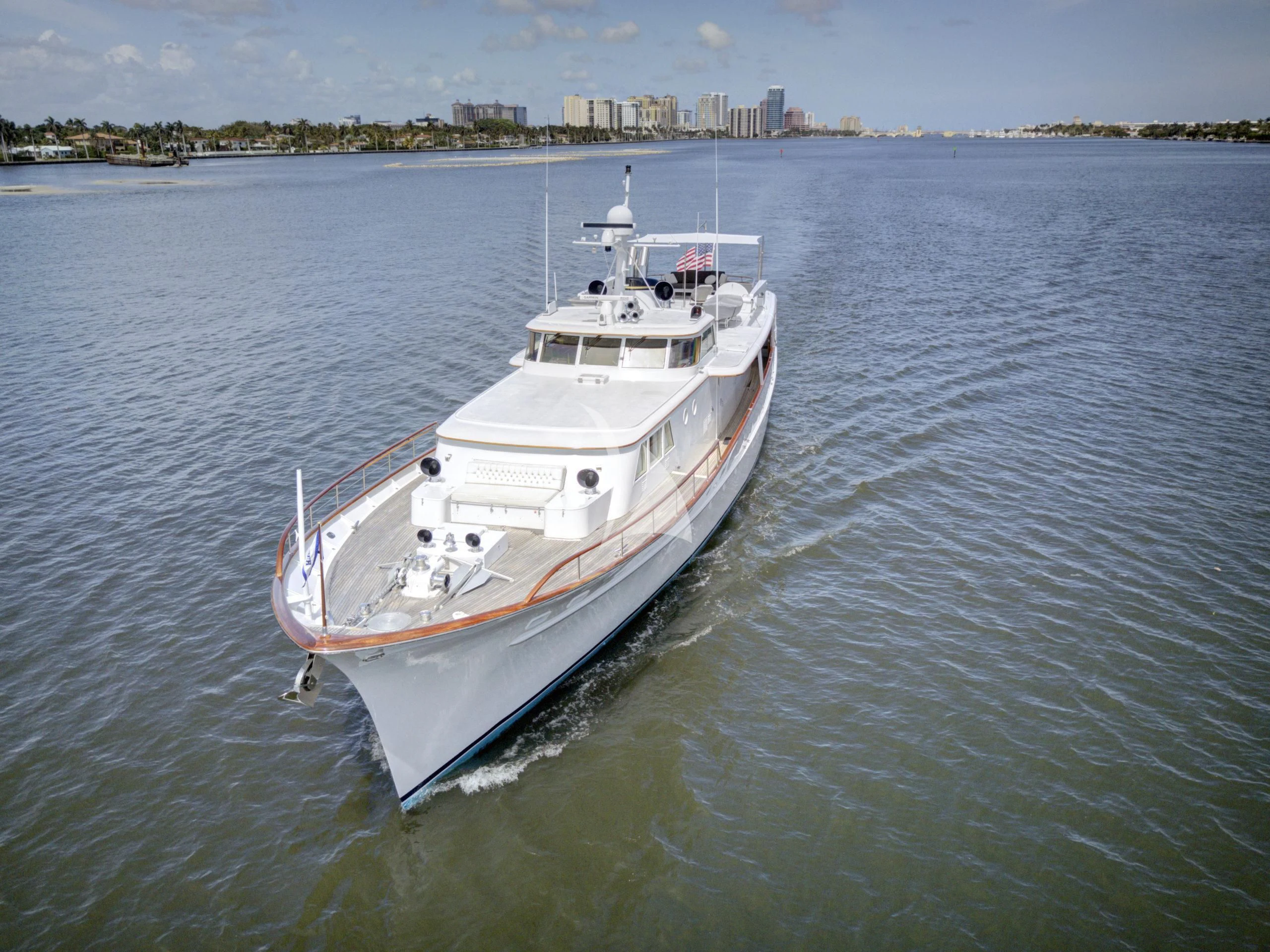 a boat in the water aboard SOVEREIGN Yacht for Charter