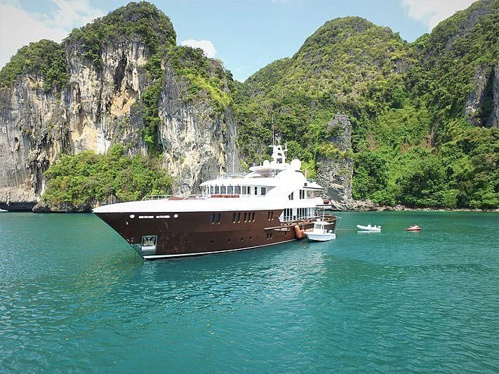 a boat in the water aboard BACA Yacht for Charter