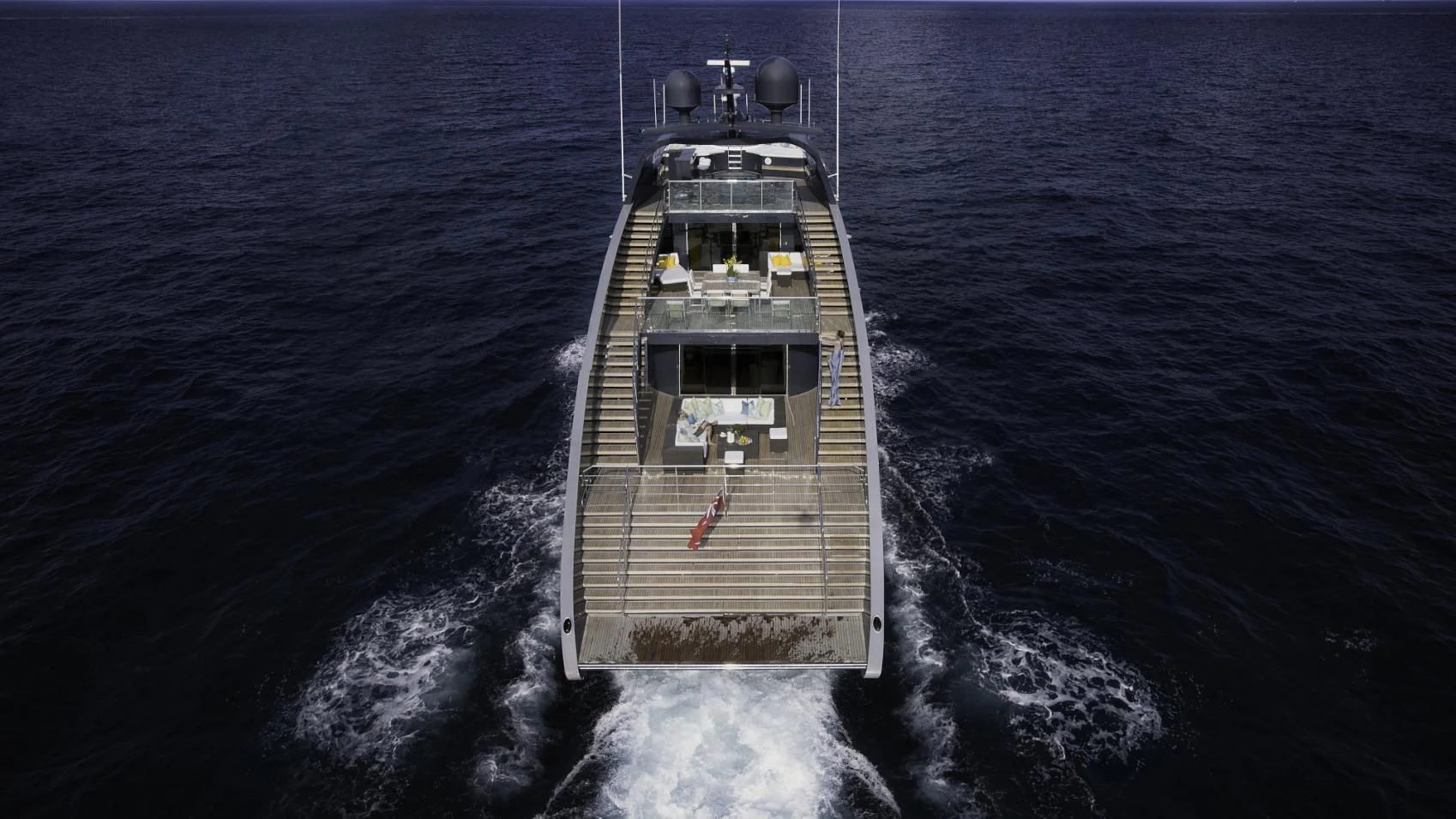 a ship in the water aboard OCEAN EMERALD Yacht for Sale