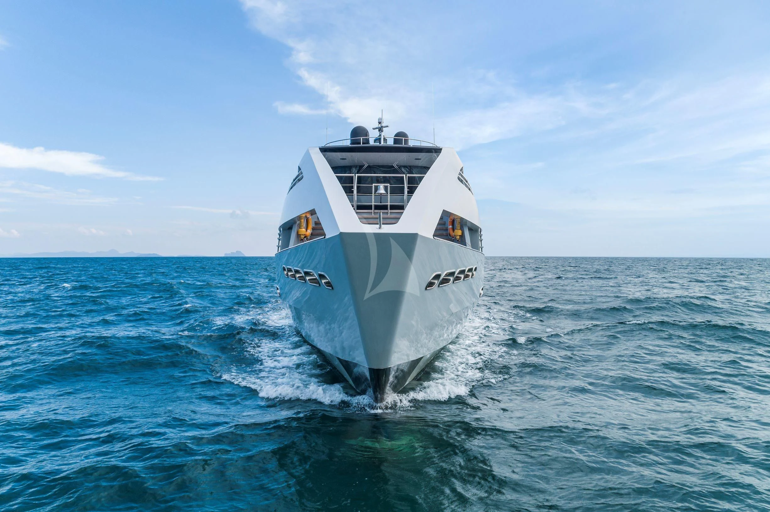 a boat in the water aboard OCEAN EMERALD Yacht for Sale