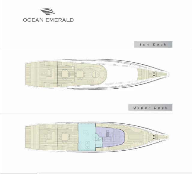 diagram aboard OCEAN EMERALD Yacht for Sale