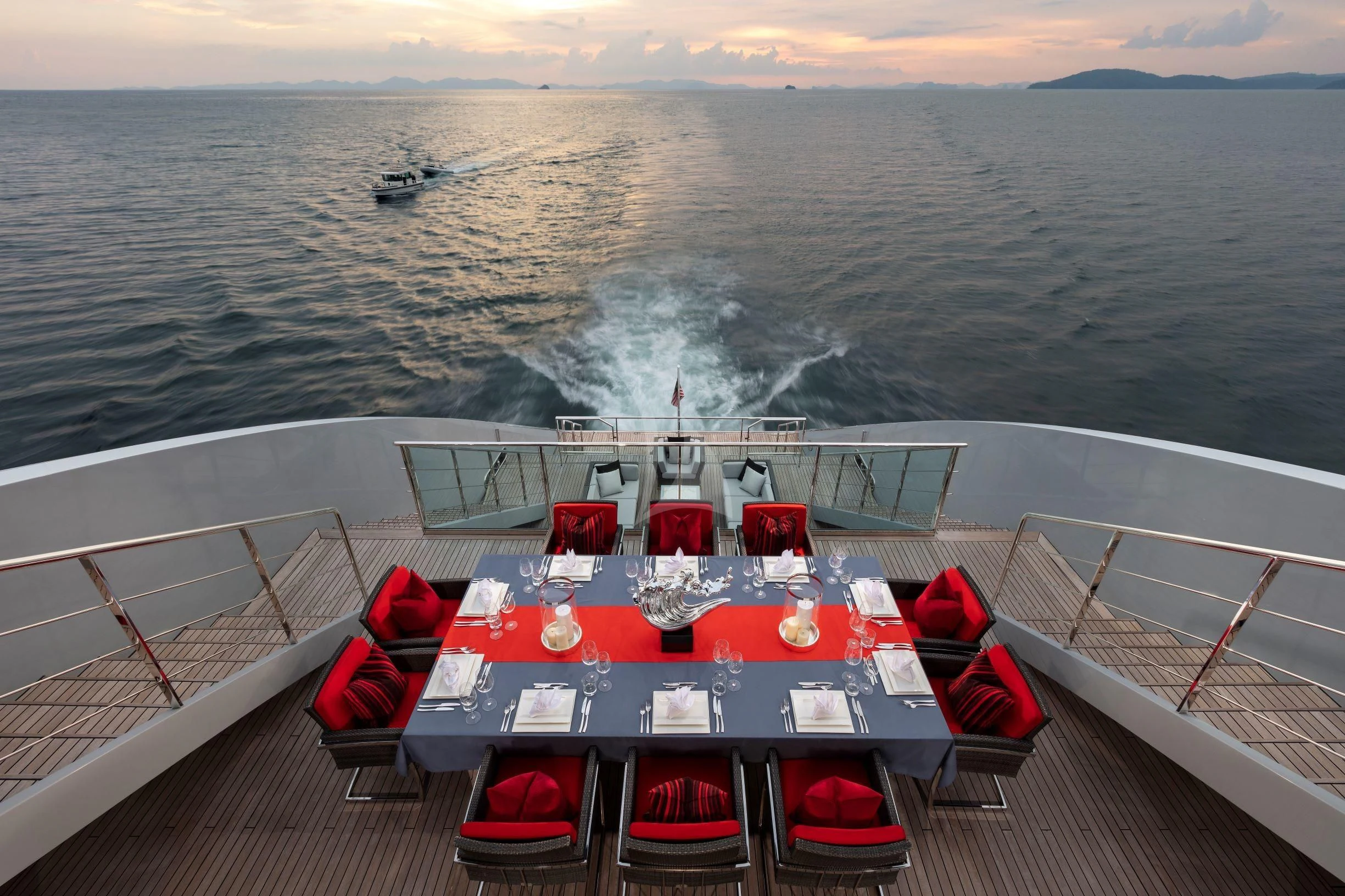 a boat on the water aboard OCEAN EMERALD Yacht for Sale