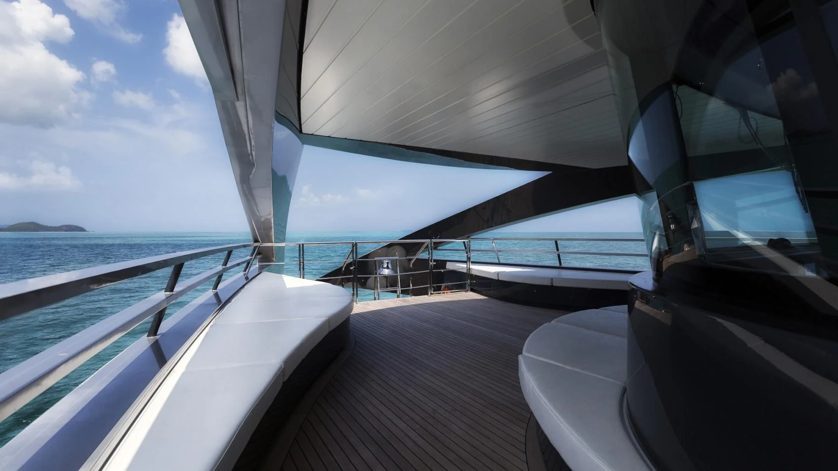 a boat on the water aboard OCEAN EMERALD Yacht for Sale
