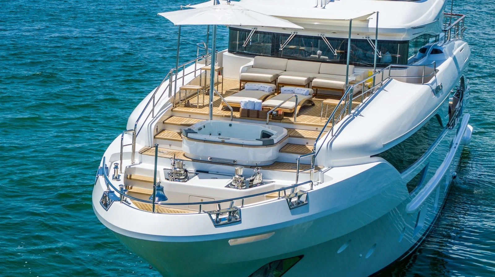 a boat on the water aboard BELLA VITA Yacht for Charter