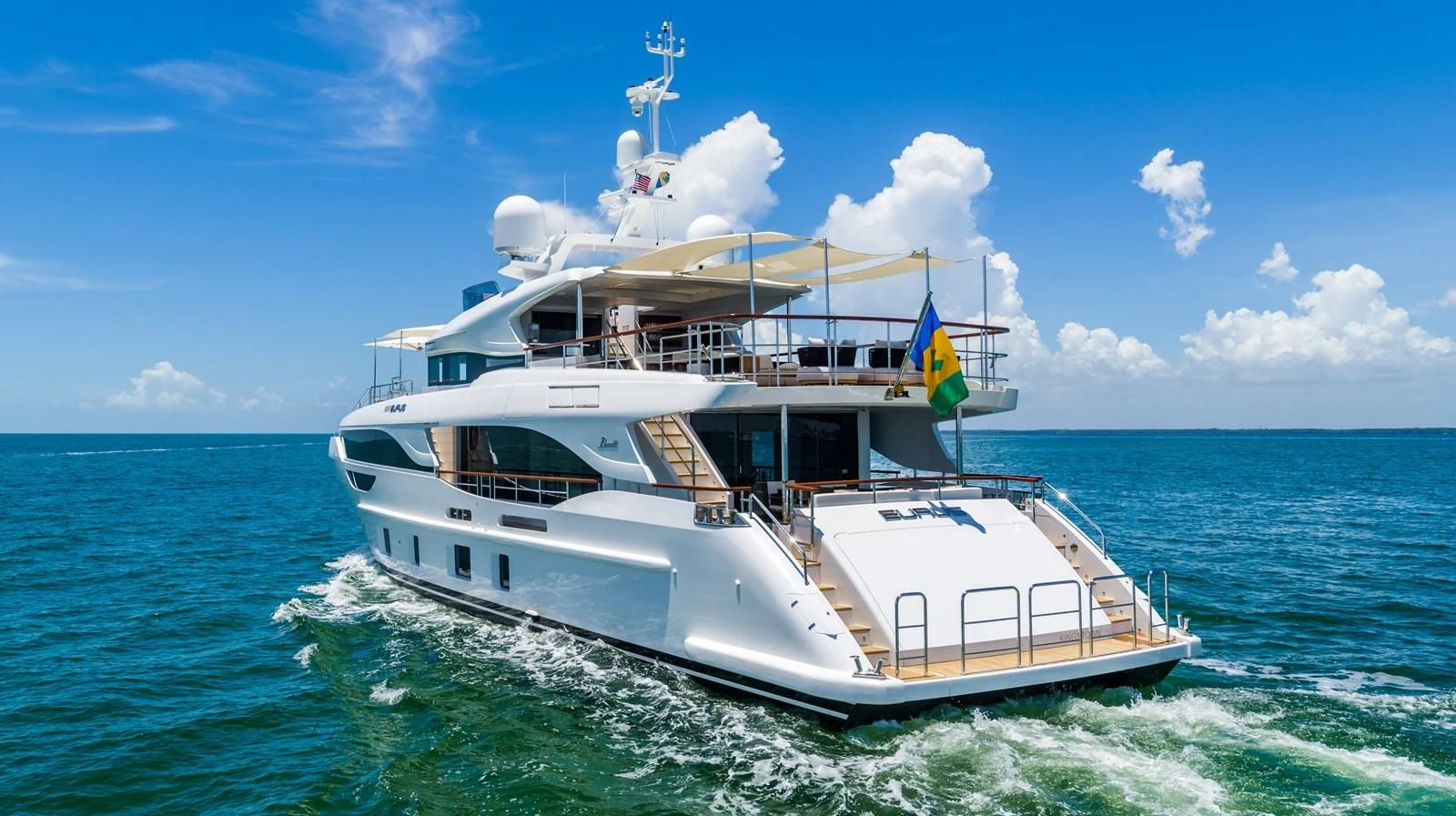 a boat in the water aboard BELLA VITA Yacht for Charter