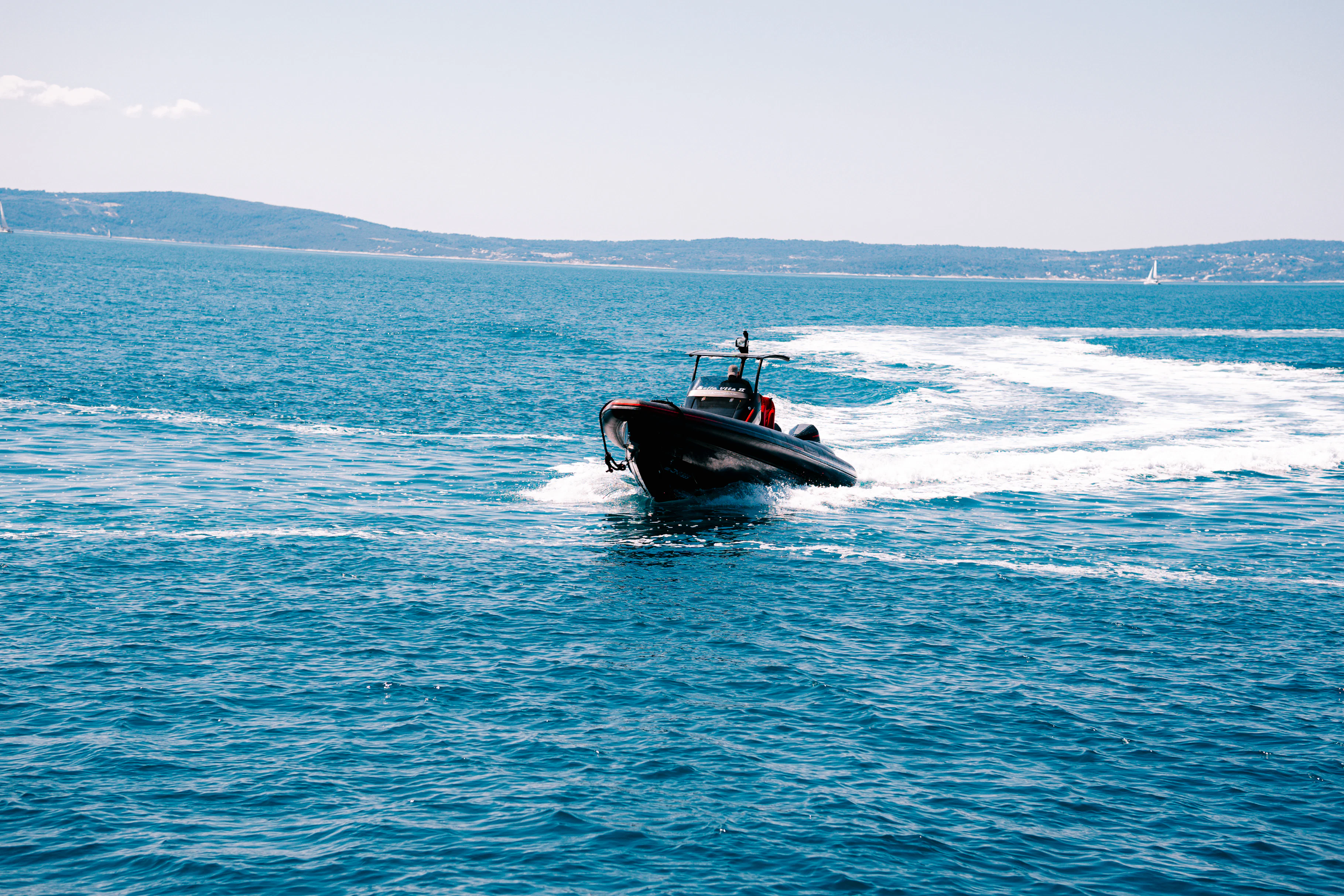 a boat on the water aboard BELLA VITA Yacht for Charter