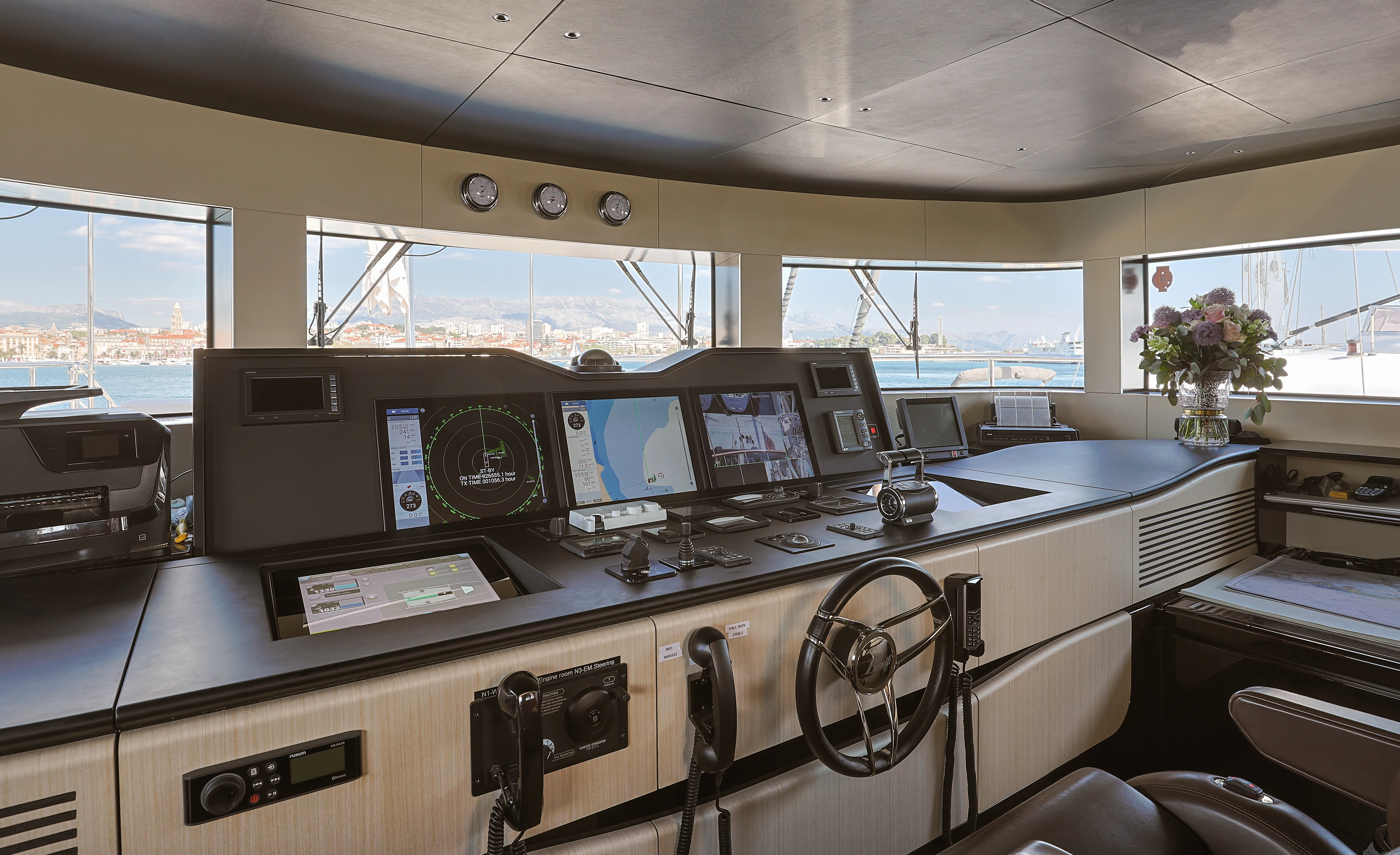 inside of a vehicle aboard BELLA VITA Yacht for Charter