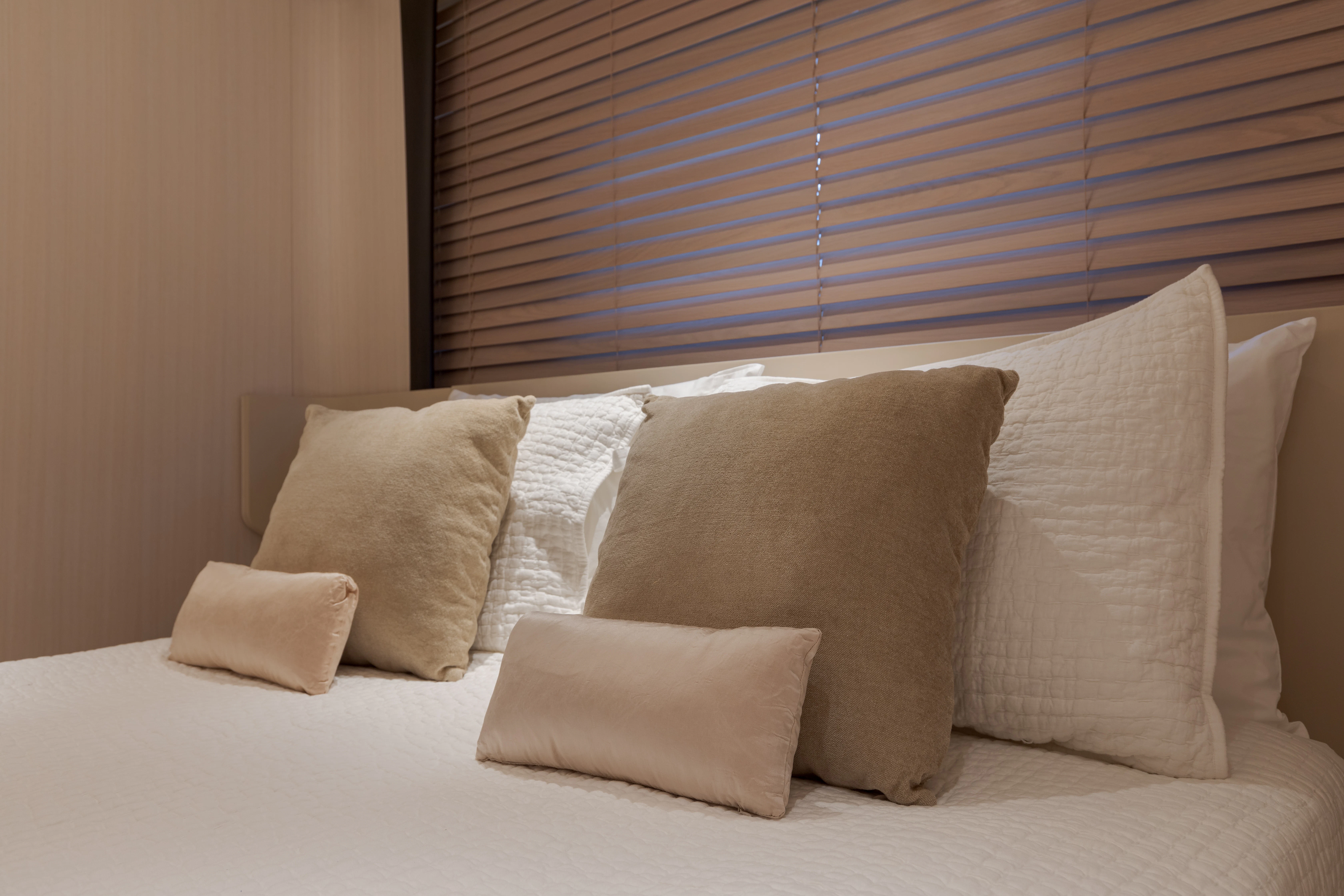 pillows on a bed aboard BELLA VITA Yacht for Charter