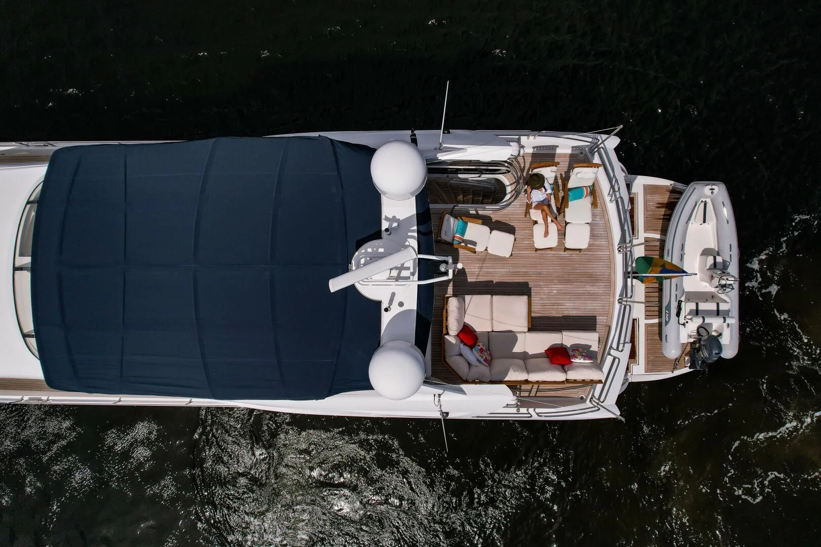 a satellite in space aboard EL TIO Yacht for Sale