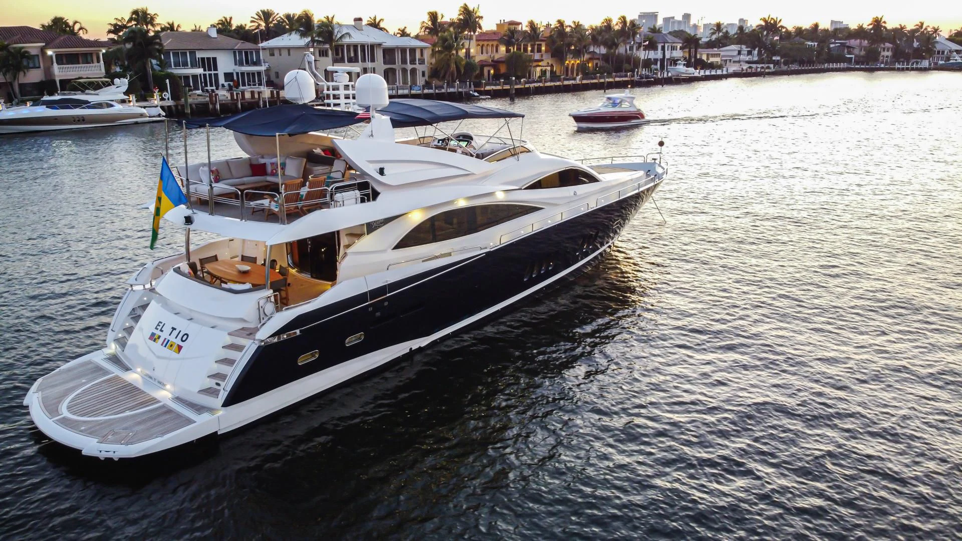 a boat on the water aboard EL TIO Yacht for Sale