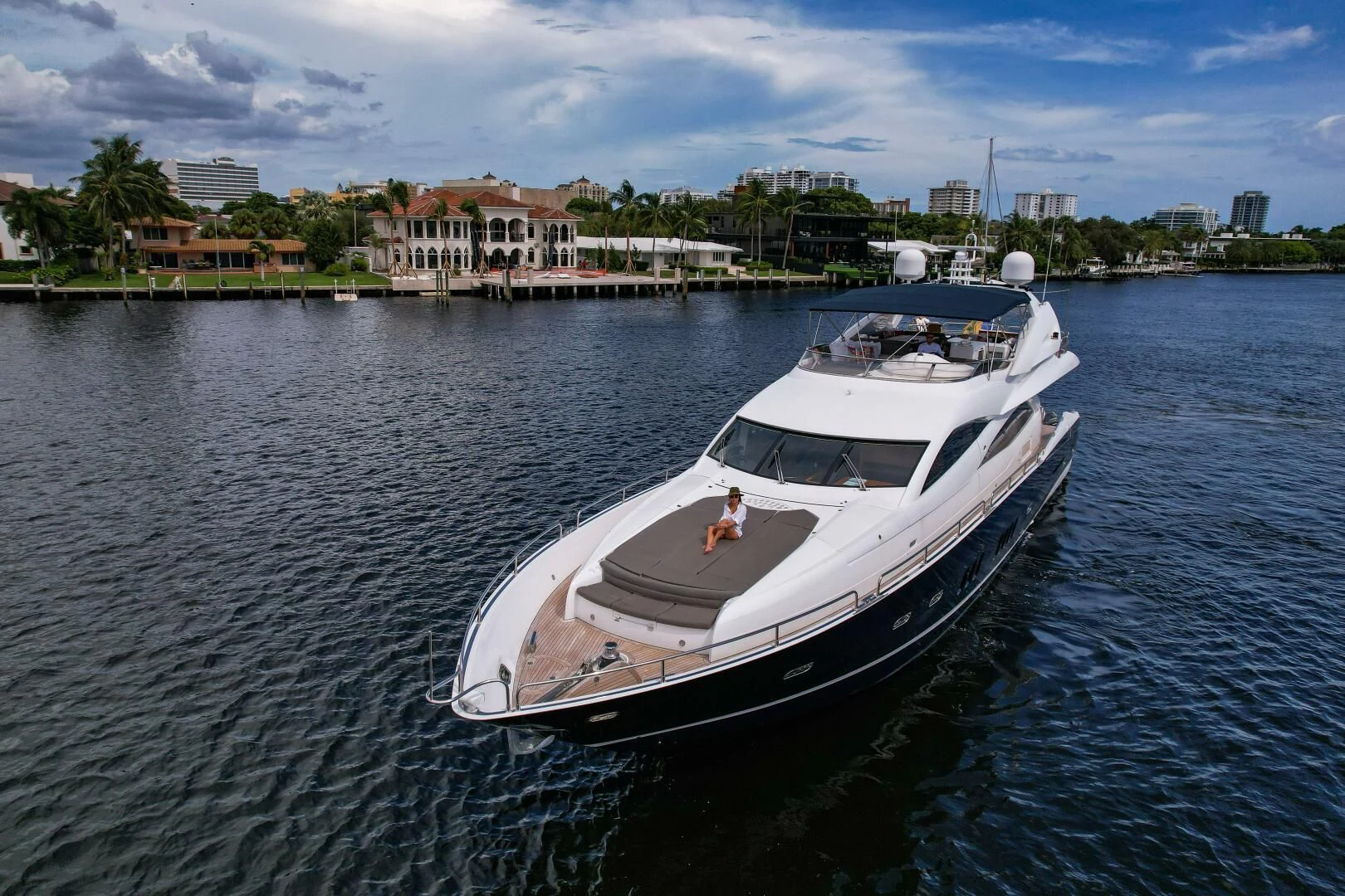 a person in a boat aboard EL TIO Yacht for Sale