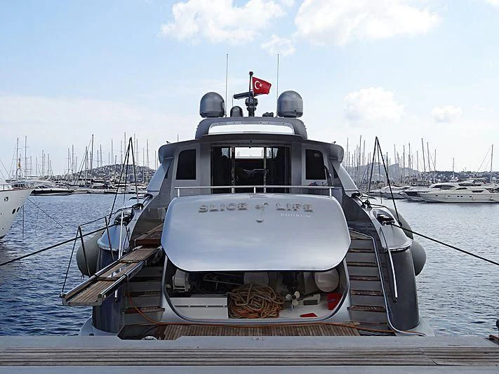 a boat on the water aboard SLICE OF LIFE Yacht for Sale