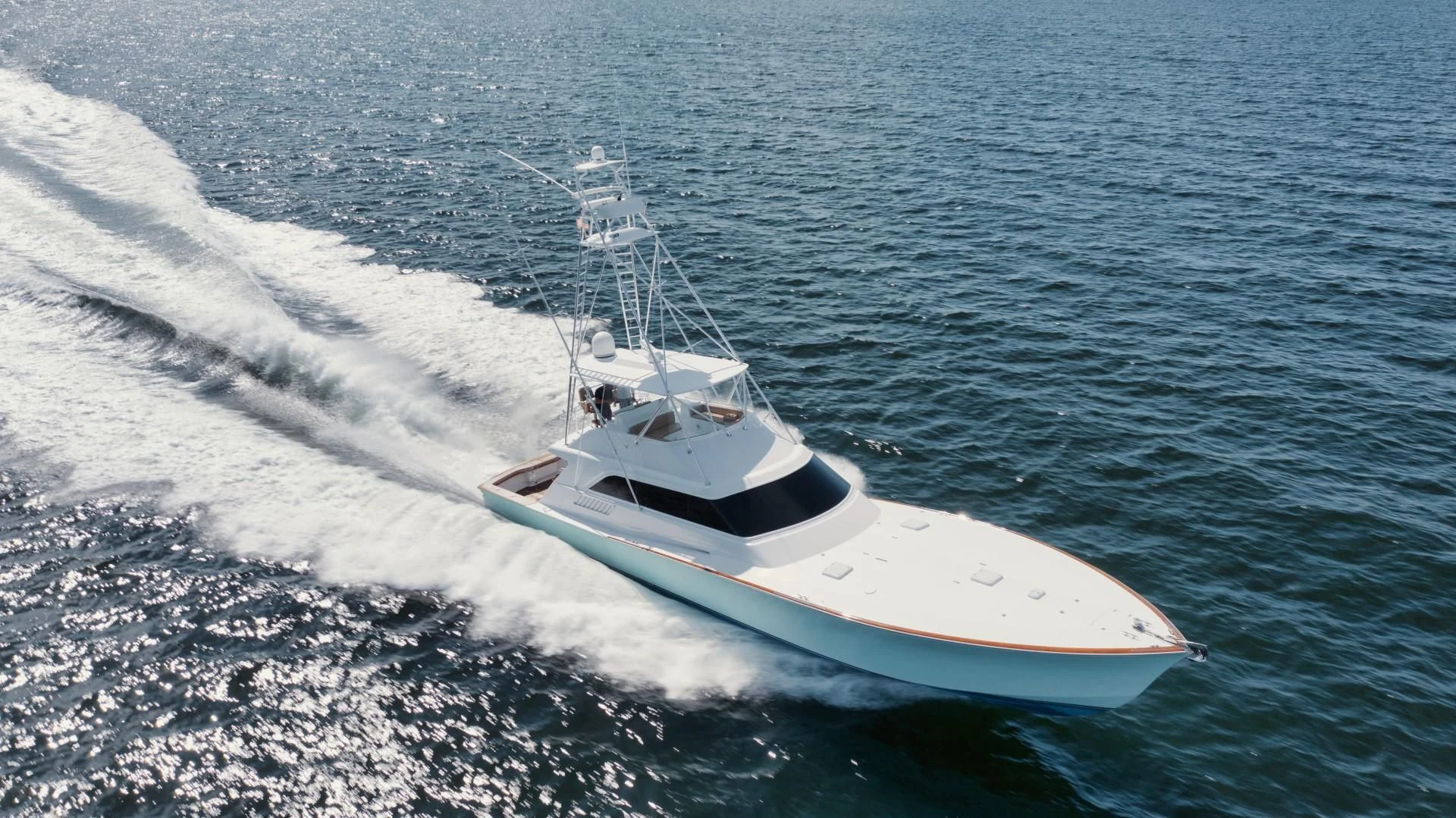 a boat on the water aboard PAST TIME Yacht for Sale