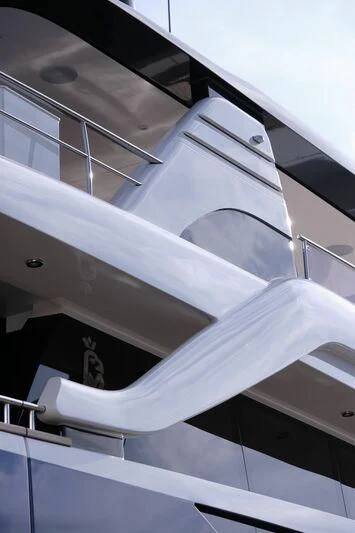a white metal object with a cross on it aboard DUTCH FALCON Yacht for Sale