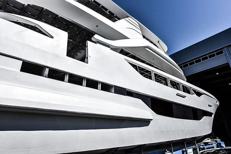 a close-up of a white yacht aboard DUTCH FALCON Yacht for Sale