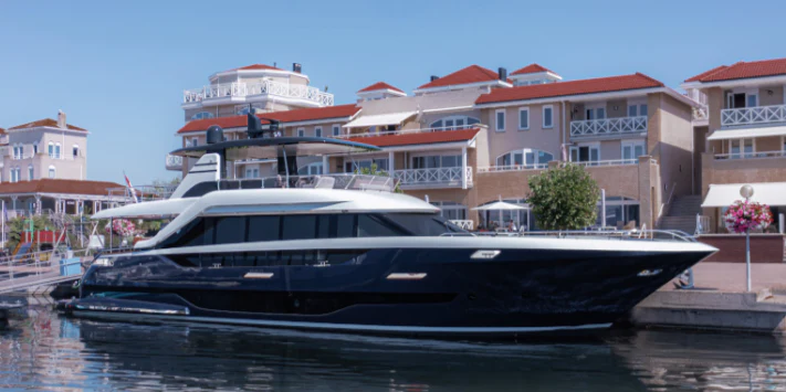 a boat on the water aboard DUTCH FALCON Yacht for Sale