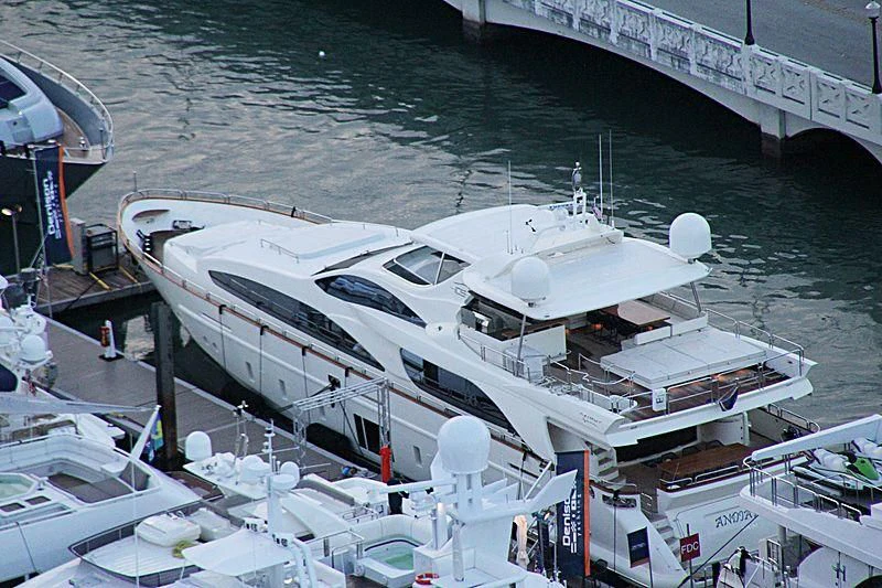a boat in the water aboard INSIEME Yacht for Sale