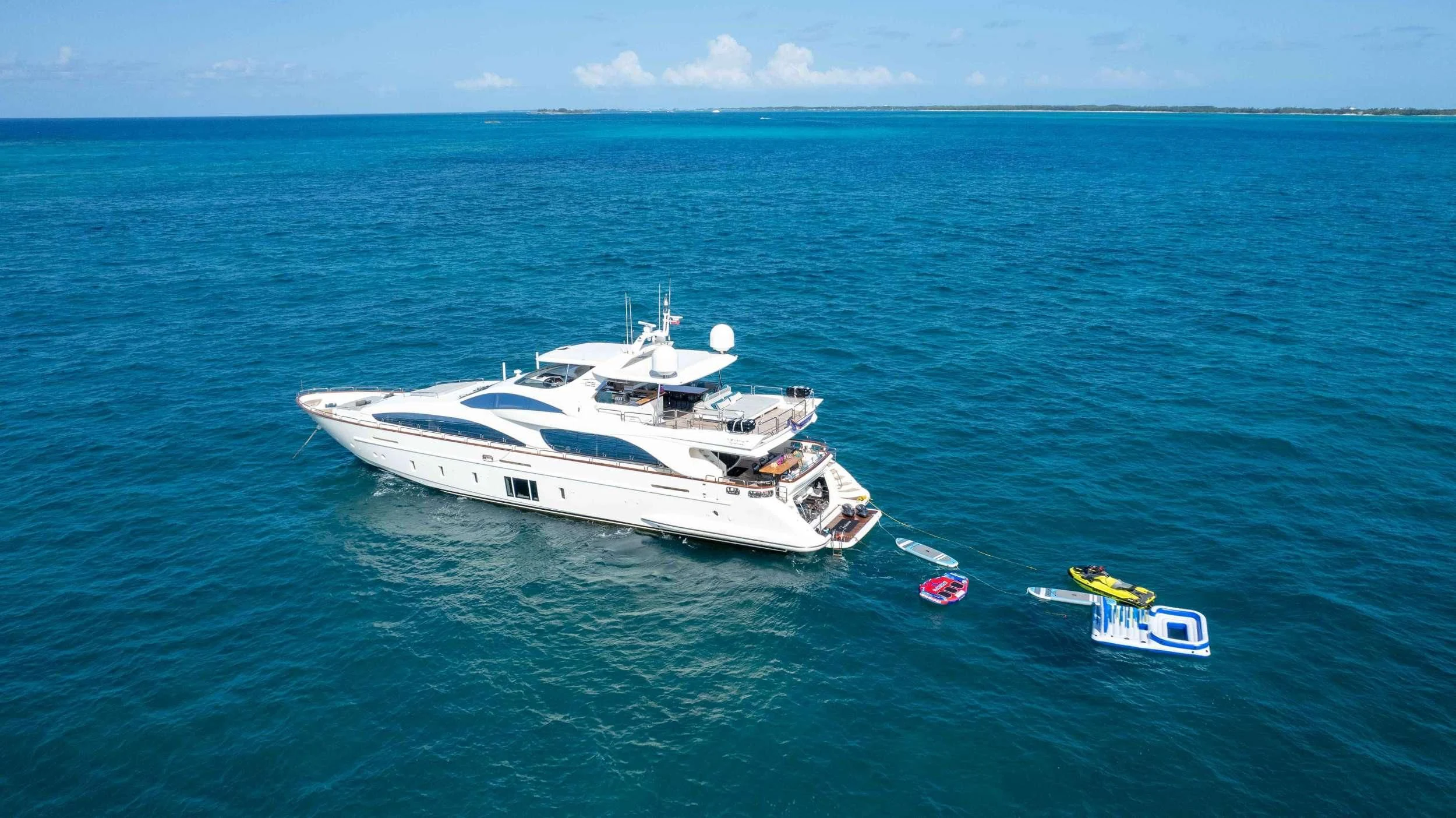 a boat in the water aboard INSIEME Yacht for Sale