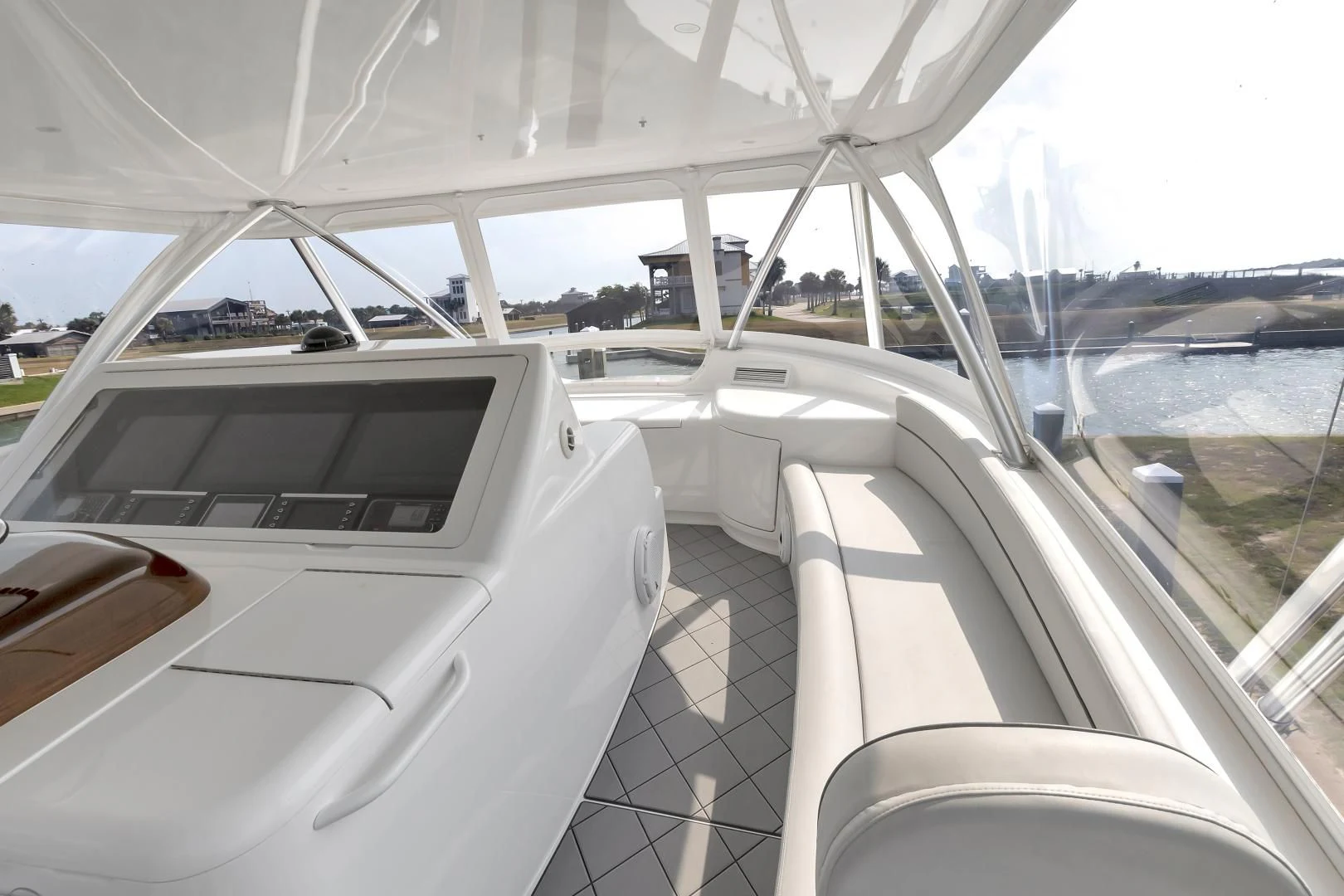 the inside of a car aboard POZO SECO Yacht for Sale