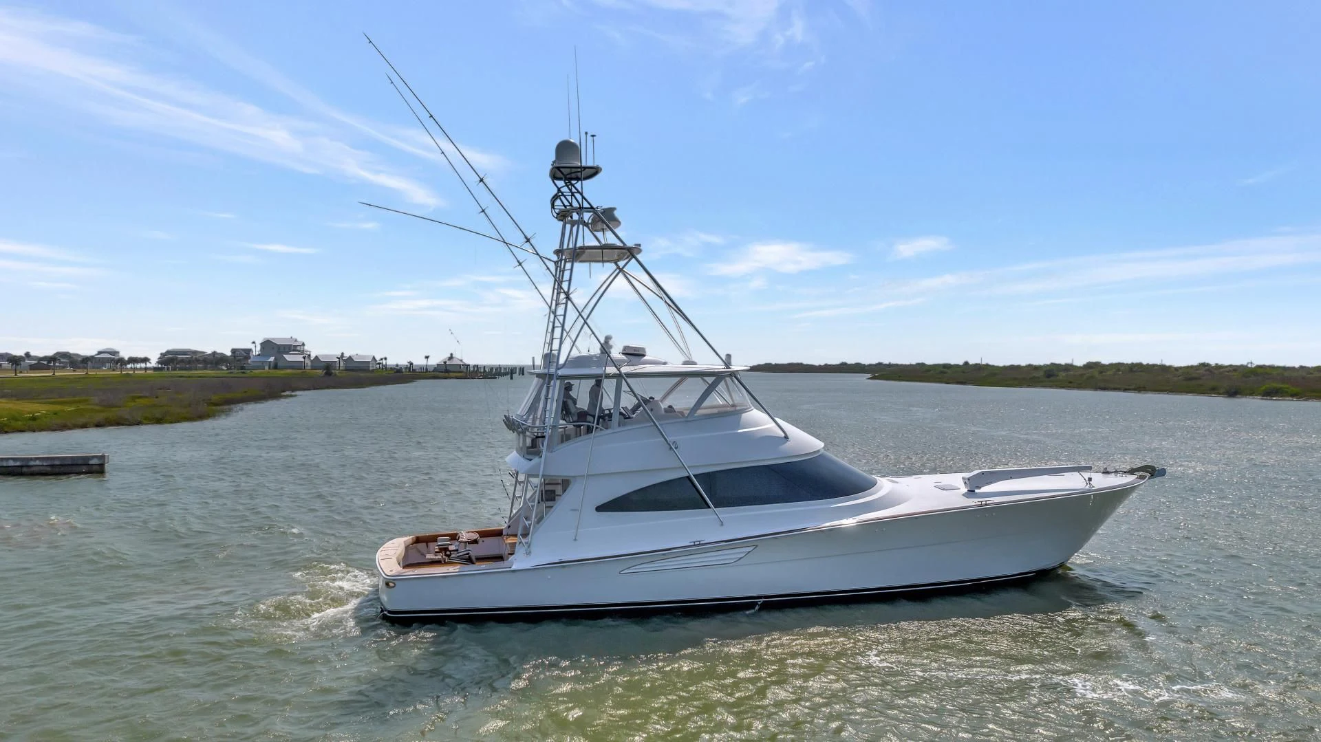 a white boat on the water aboard POZO SECO Yacht for Sale
