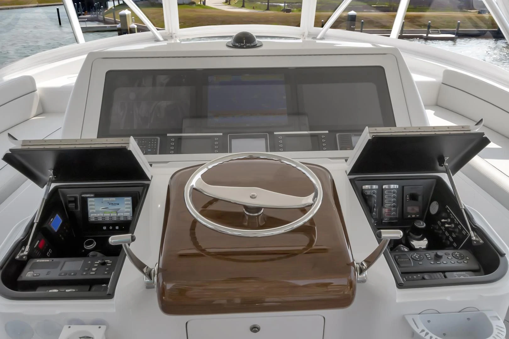a car with a steering wheel aboard POZO SECO Yacht for Sale