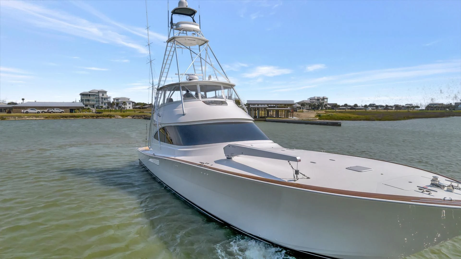 a white boat in the water aboard POZO SECO Yacht for Sale