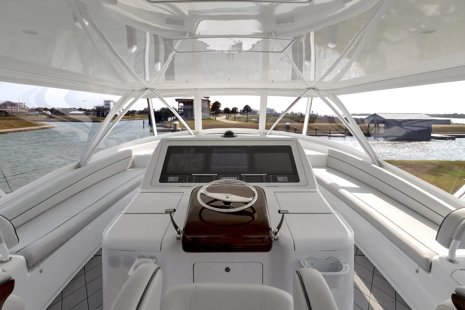 the inside of a car aboard POZO SECO Yacht for Sale