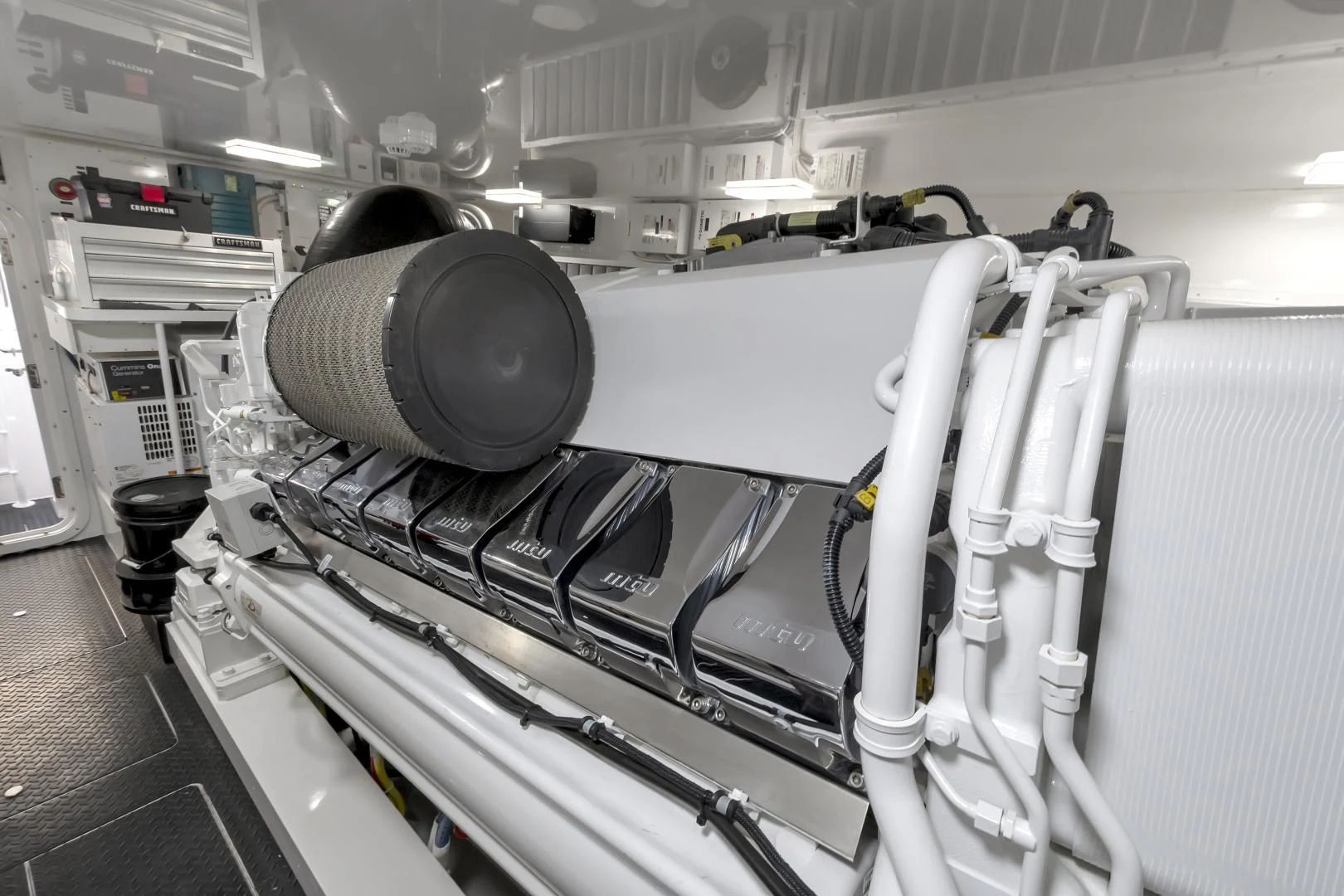 a machine with a large metal object on the top aboard POZO SECO Yacht for Sale