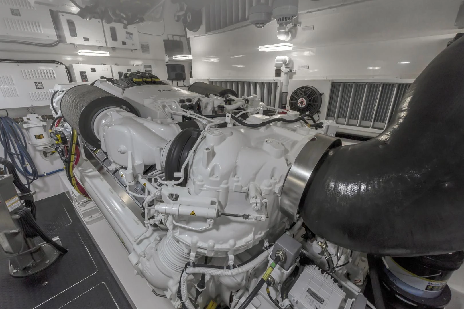 a large machine in a room aboard POZO SECO Yacht for Sale