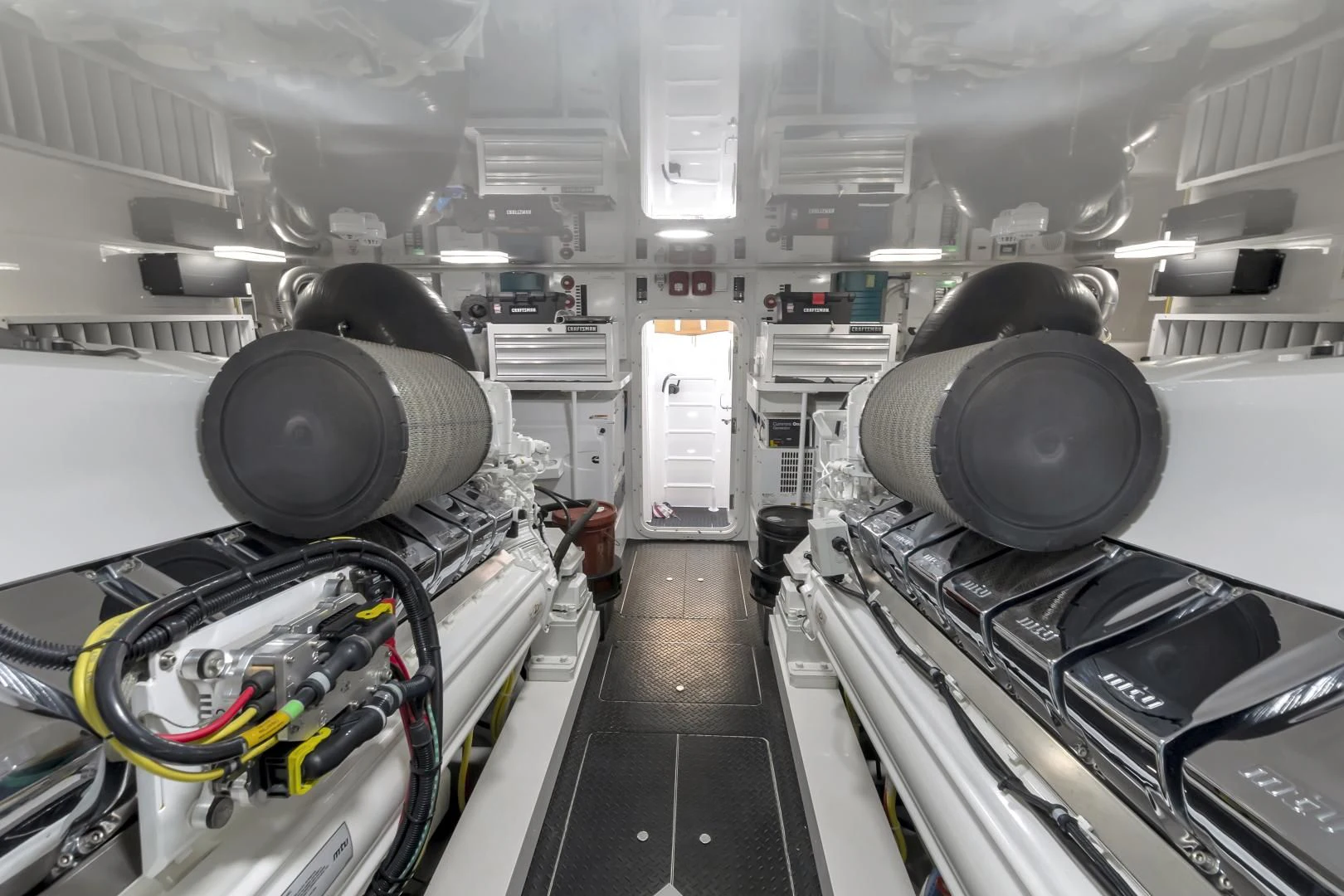 a room with large black and silver machines aboard POZO SECO Yacht for Sale