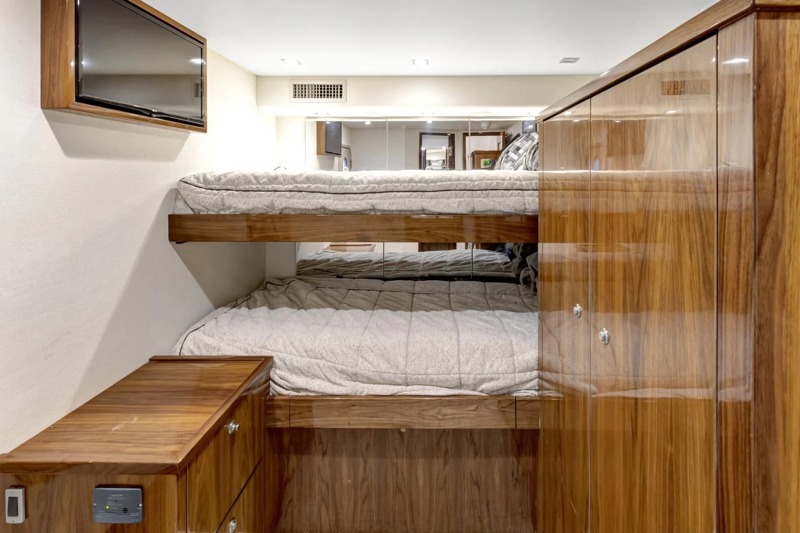 a room with bunk beds aboard POZO SECO Yacht for Sale