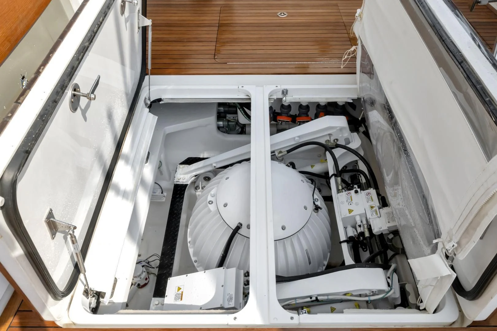 a group of white machines aboard POZO SECO Yacht for Sale