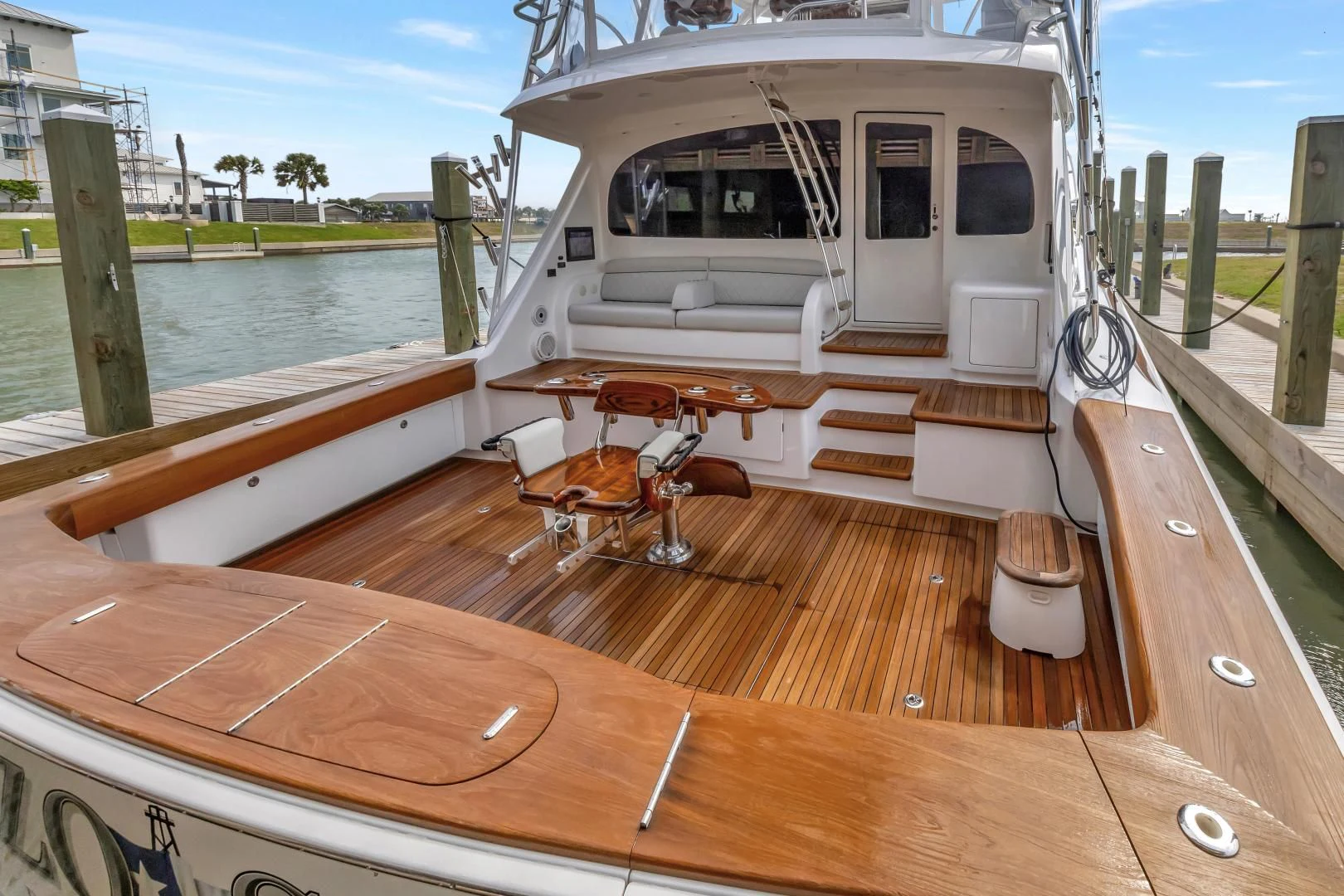 a boat on a deck aboard POZO SECO Yacht for Sale