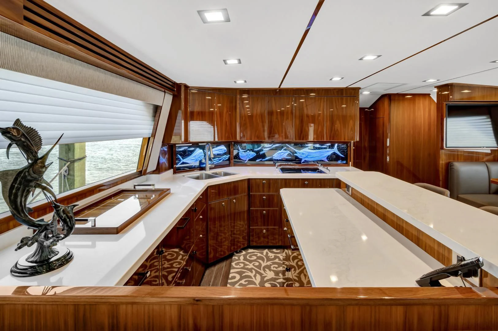 a large wooden cabin aboard POZO SECO Yacht for Sale