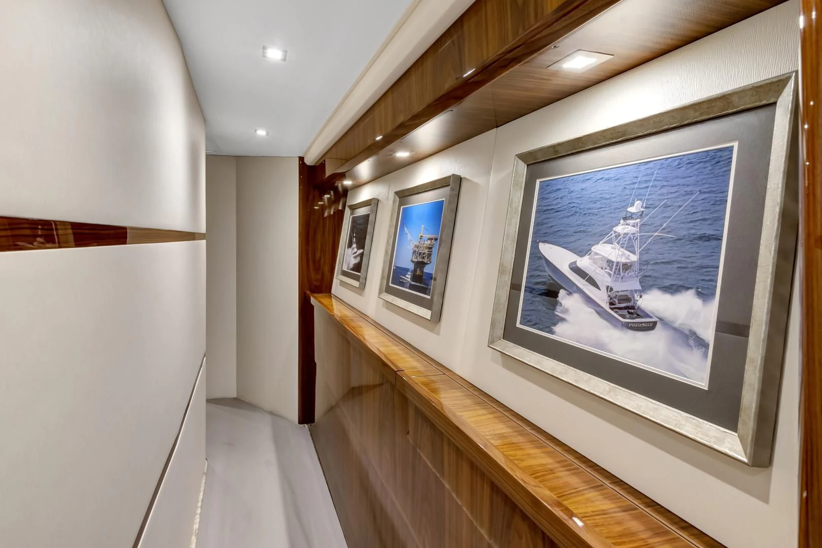 a painting on a wall aboard POZO SECO Yacht for Sale