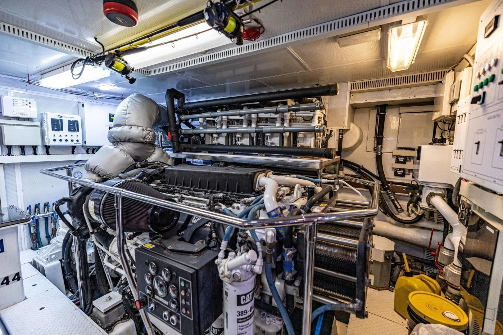 a room full of equipment aboard PINGUINITO Yacht for Sale