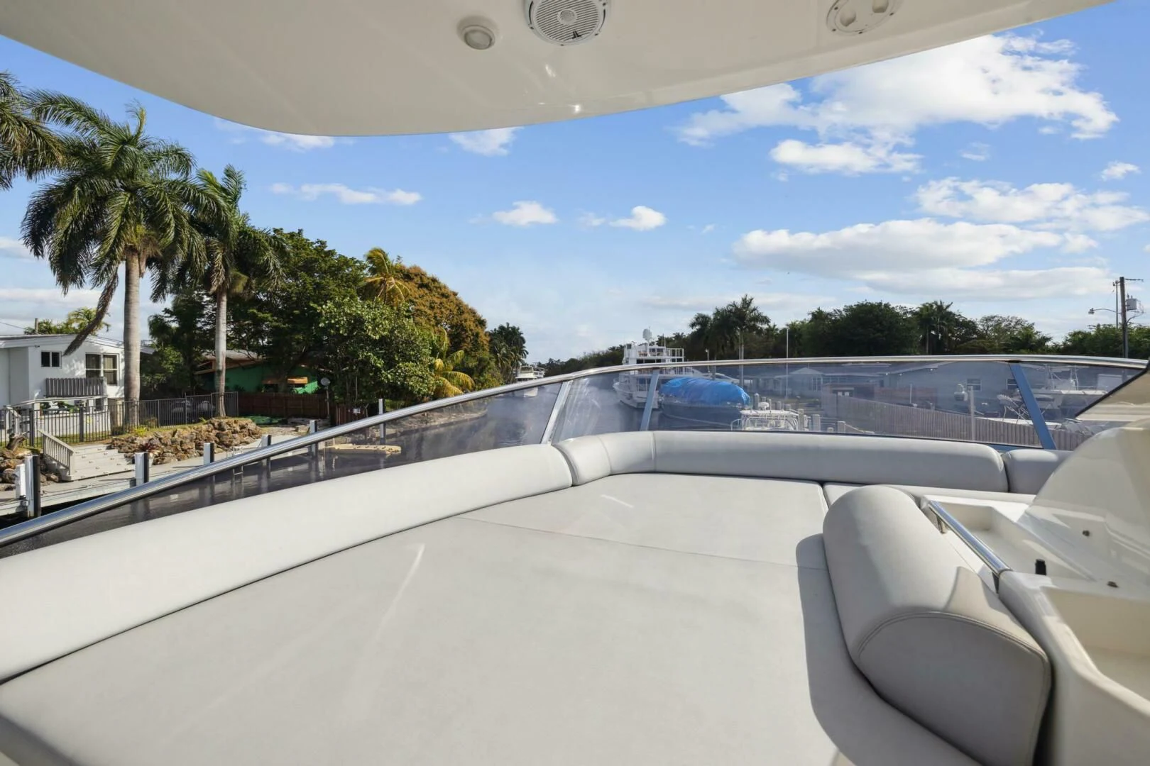 a car driving on a road aboard SOMEWHERE I BELONG Yacht for Sale