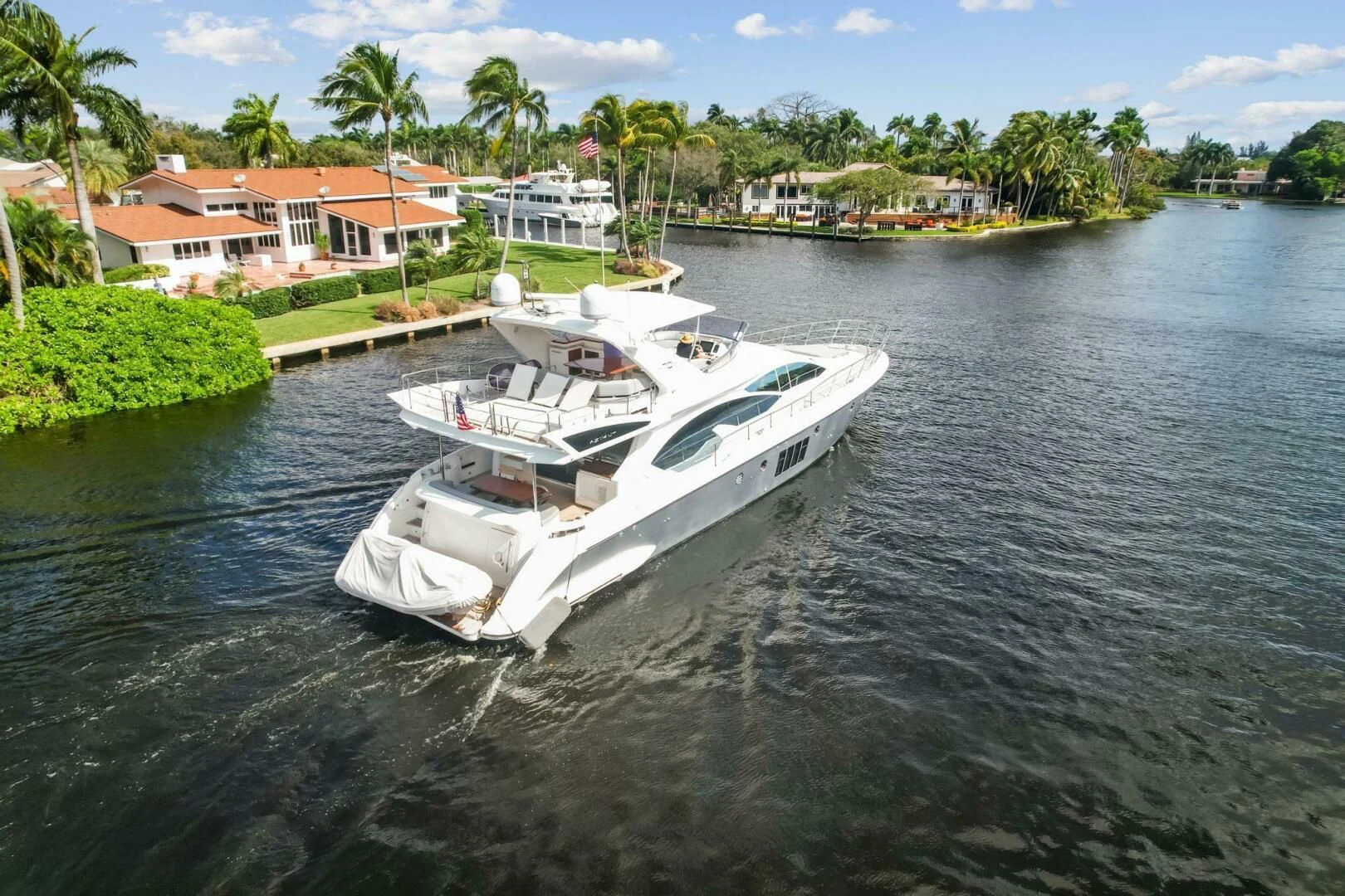 a boat on the water aboard SOMEWHERE I BELONG Yacht for Sale