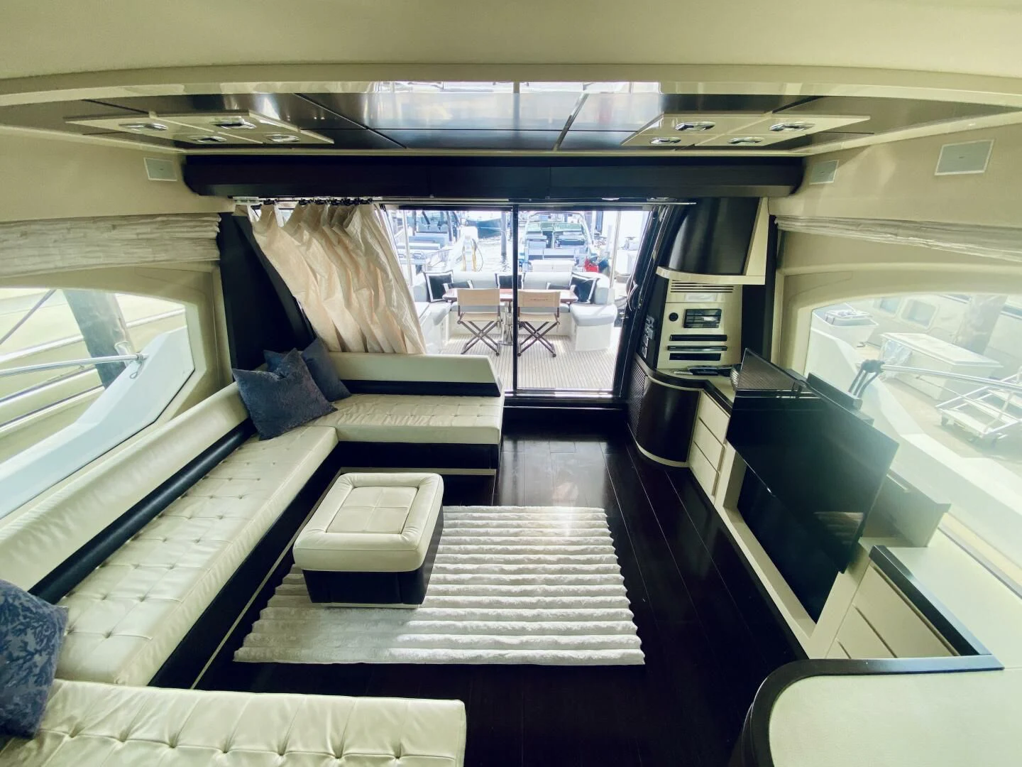 a person sitting in a bus aboard SOMEWHERE I BELONG Yacht for Sale