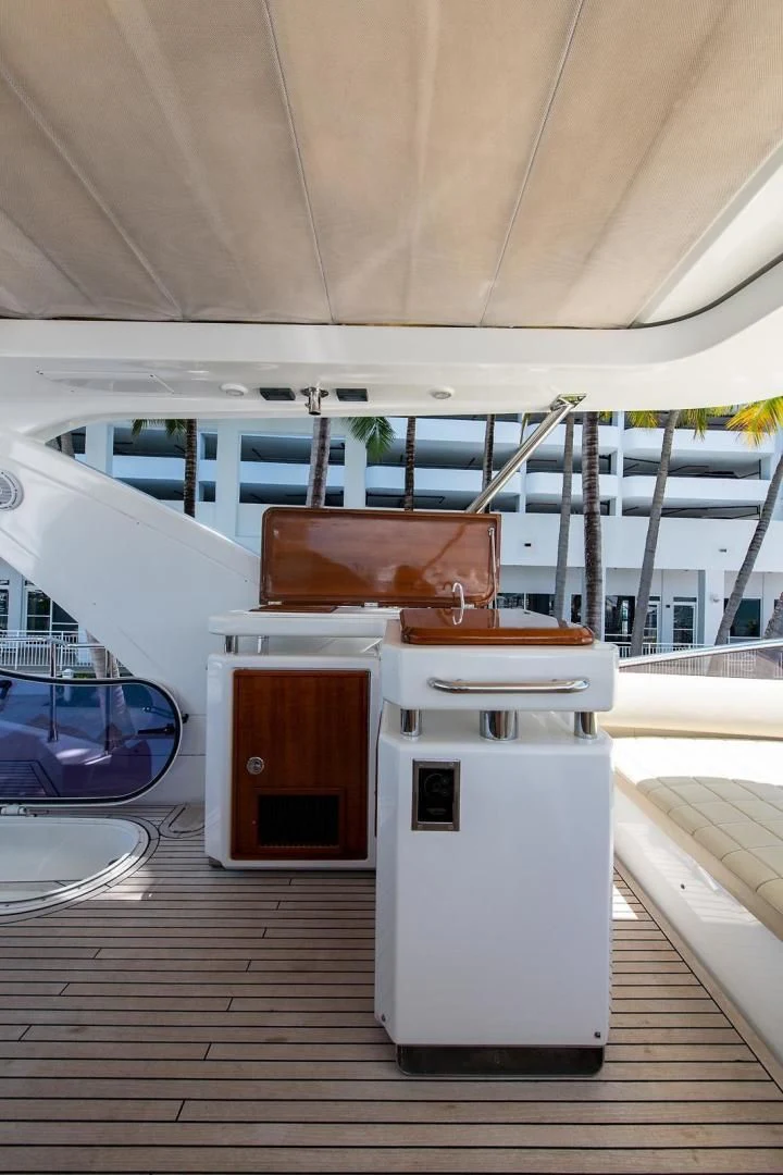 a boat with suitcases on it aboard SOMEWHERE I BELONG Yacht for Sale