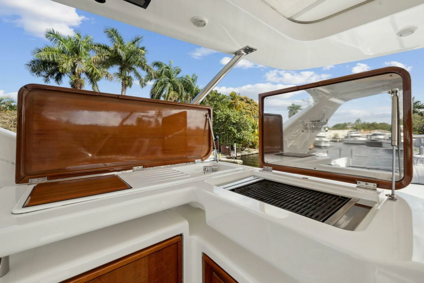 a boat with a large wooden frame aboard SOMEWHERE I BELONG Yacht for Sale